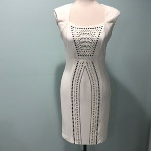 Ivory Dress with Metal Accents